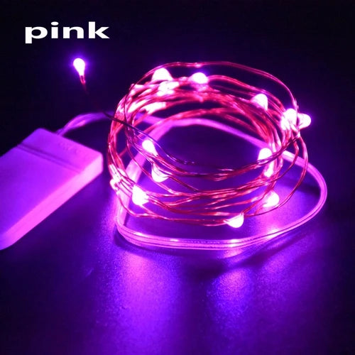 Copper Lights 1m 2m 3m Mini Fairy Lights CR2032 Battery Operated String Light for Bedroom Christmas Party Wedding Decoration