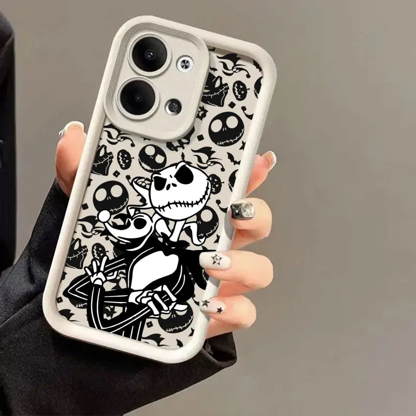 The Nightmare Before Christmas Jack Sally Skellington Phone Cases For Oppo Reno 14 13 12 11 F 10 6 7 8 Pro Plus 8T 7Z Soft Cover