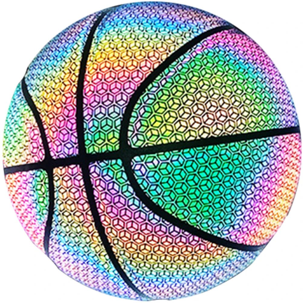Jeu Basketball Holographic Glowing Reflective Basketball Luminous Glow Basketball