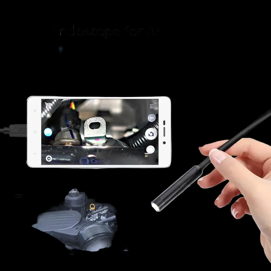 7MM Android Endoscope Camera 3 IN1 Micro USB Type C Borescope Mini Camera Waterproof LED Car Inspection For HUAWEI XIAOMI PC