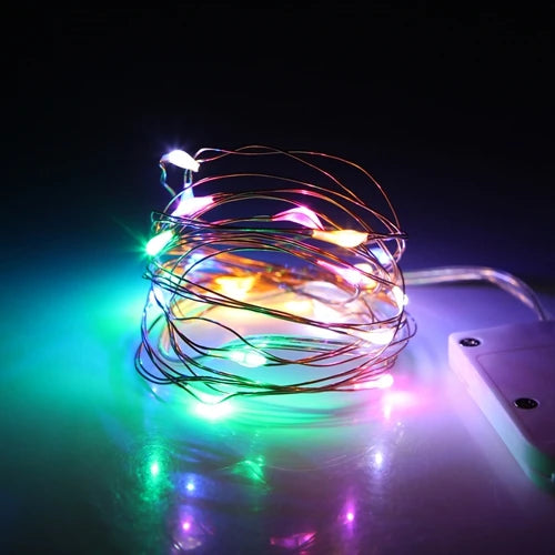 Copper Lights 1m 2m 3m Mini Fairy Lights CR2032 Battery Operated String Light for Bedroom Christmas Party Wedding Decoration