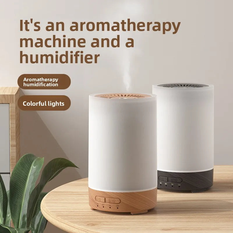 Night Light Humidifier Usb Colorful Wood Grain Mini Silent Fragrance Hotel Essential Oil Home Scent Aroma Diffuser Machine