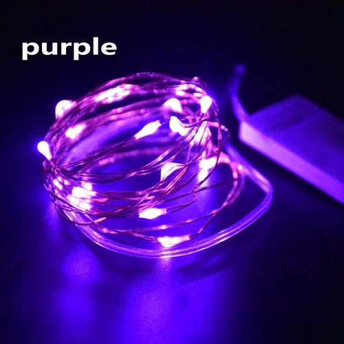 Copper Lights 1m 2m 3m Mini Fairy Lights CR2032 Battery Operated String Light for Bedroom Christmas Party Wedding Decoration