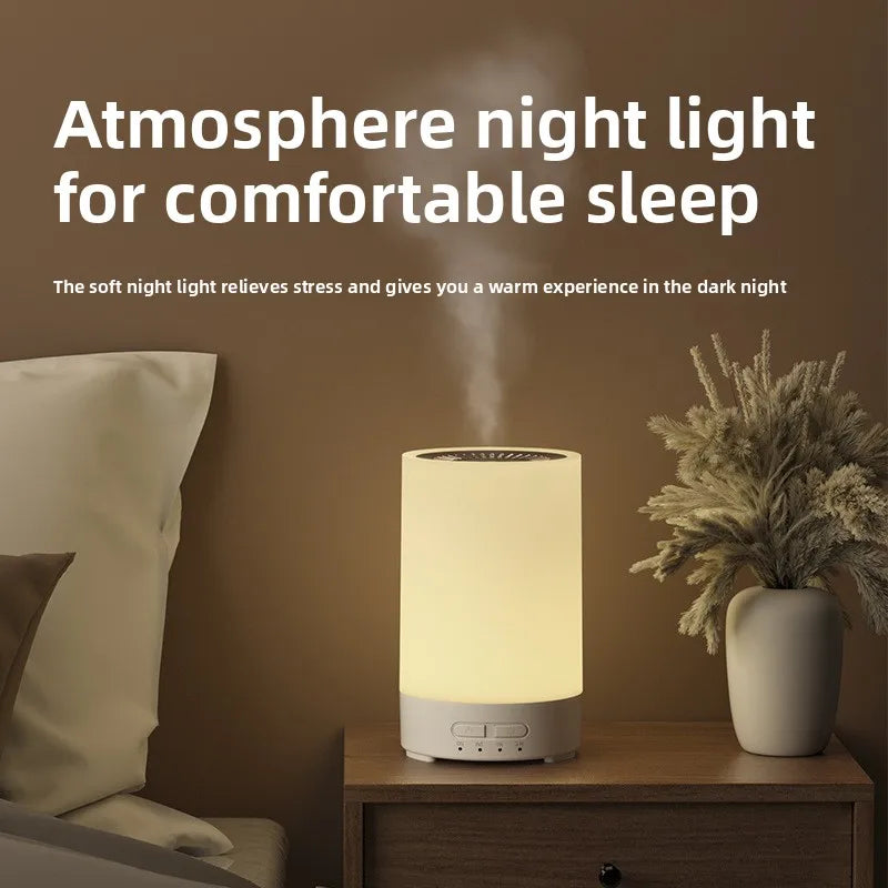 Night Light Humidifier Usb Colorful Wood Grain Mini Silent Fragrance Hotel Essential Oil Home Scent Aroma Diffuser Machine