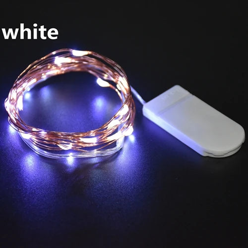 Copper Lights 1m 2m 3m Mini Fairy Lights CR2032 Battery Operated String Light for Bedroom Christmas Party Wedding Decoration