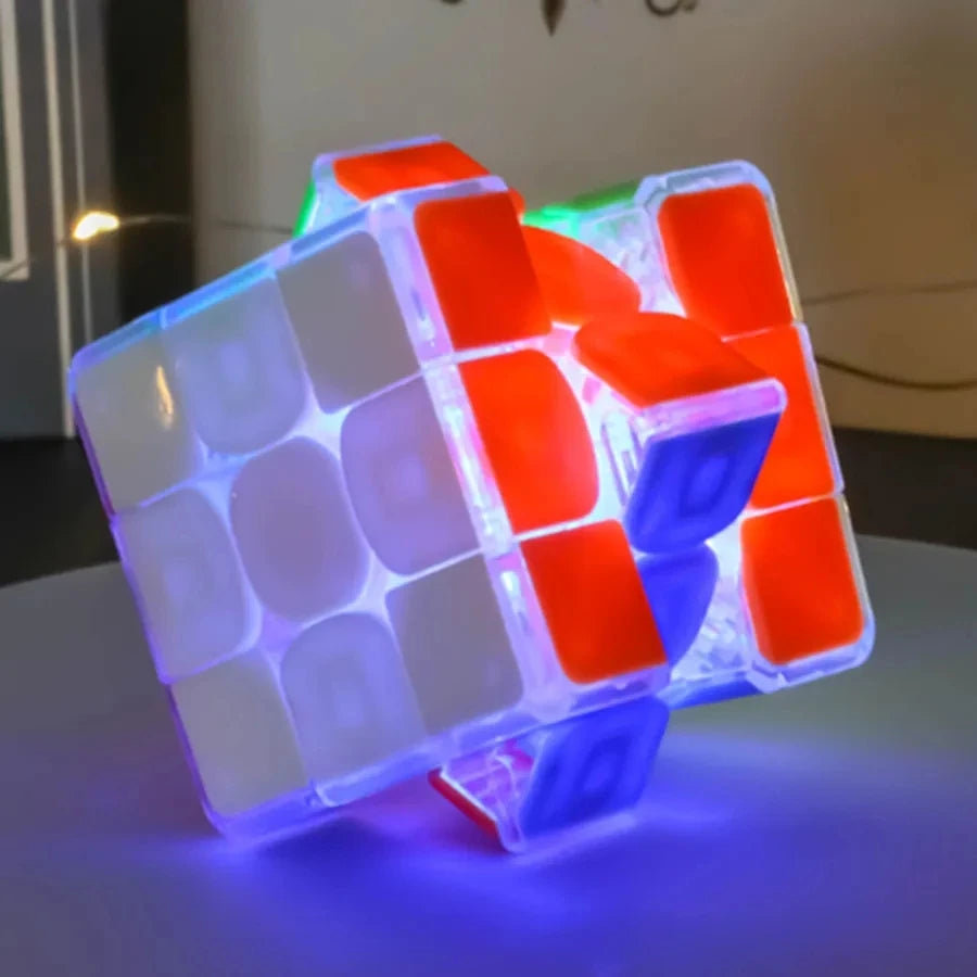 Jeu ShengShou Colorful lighting Magic Cube 3x3 3Layers Speed Cube Professional  Toys Birthday Christmas Gifts For Children