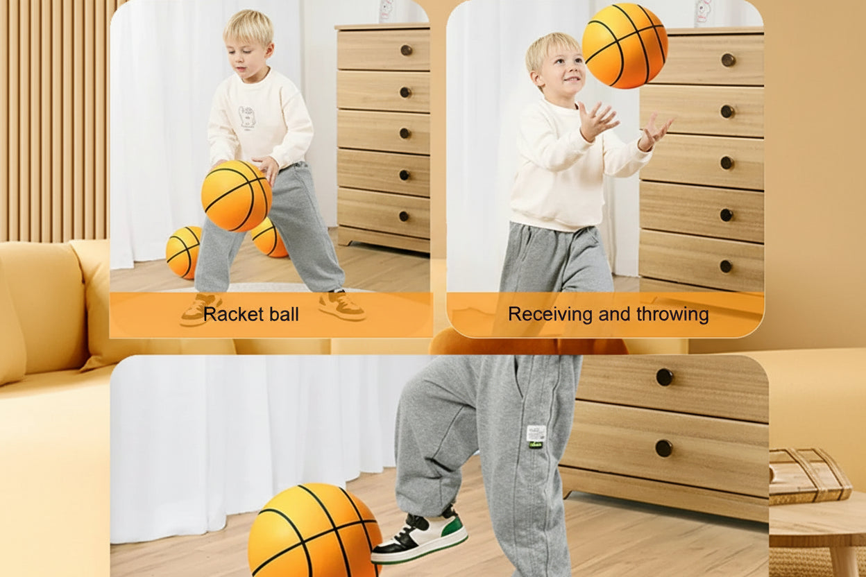Jeu Kids Bouncing Mute Basketball 18/21/24CM Indoor Silent Basketball Foam Balls 3/5/7 Size Basketball High-Resilience Basket Ball
