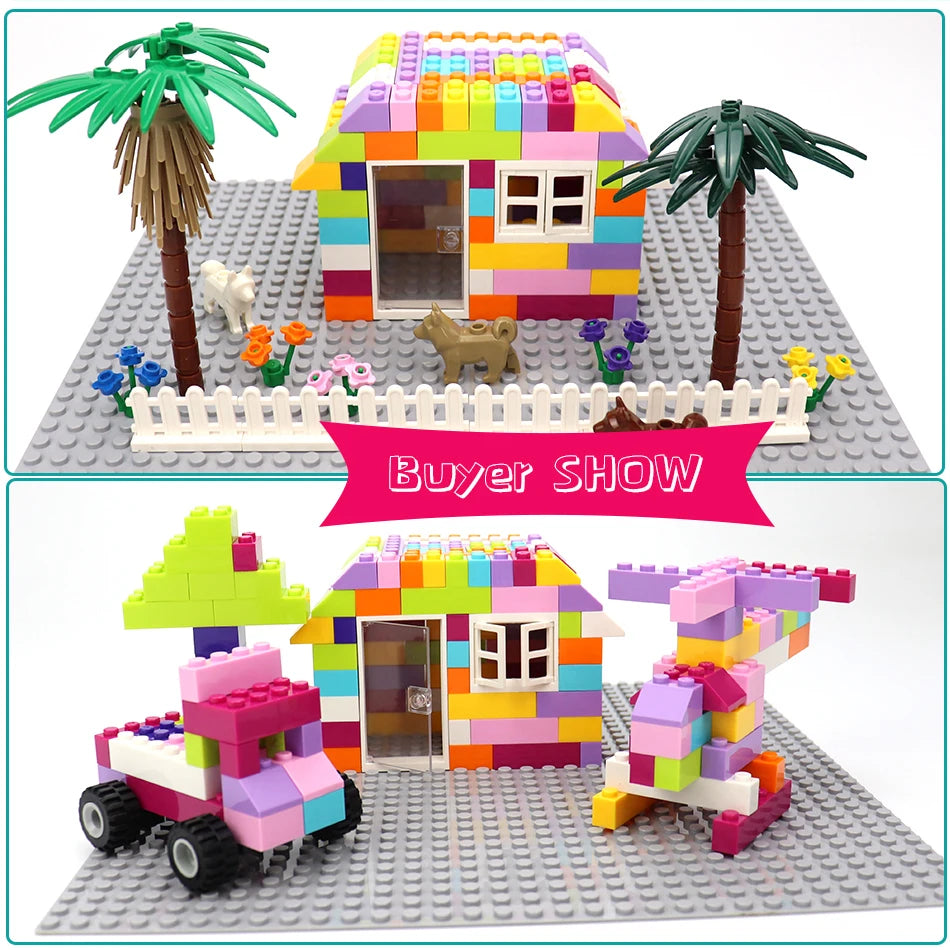 DIY Creative Classic Bricks Bulk Set MOC City Constructor Parts Building Blocks Educational Children Toys Kids Christmas Gift