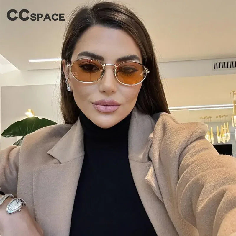 lunette de soleil luxe Sunglasses Female 2024 Sun eyeglass WOMEN Retro Punk Eyewear Vacation Sand Party 301161