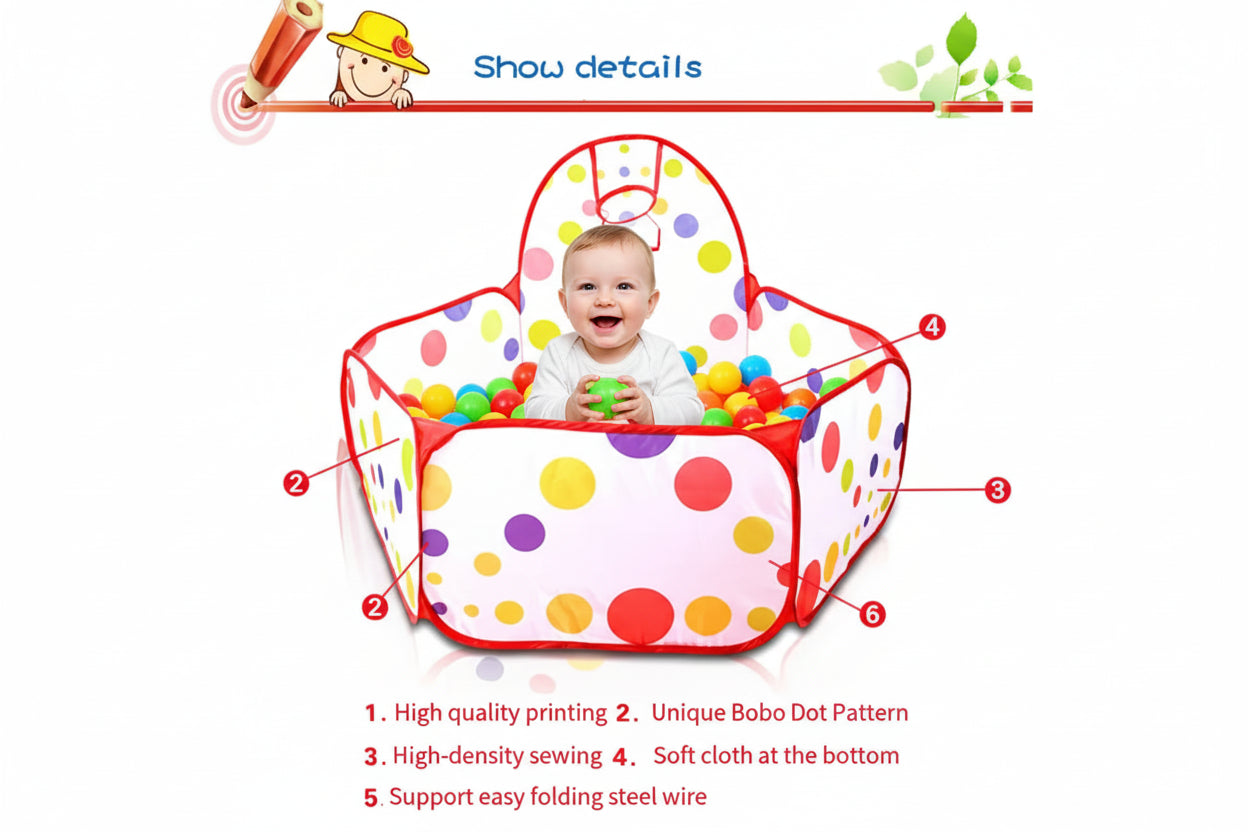 Jeu Children's ocean ball pool with basketball basket Bobo pool toy 0.9M (excluding ball)