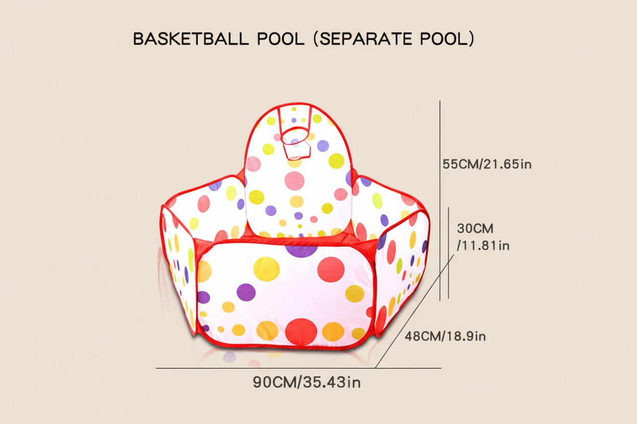 Jeu Children's ocean ball pool with basketball basket Bobo pool toy 0.9M (excluding ball)