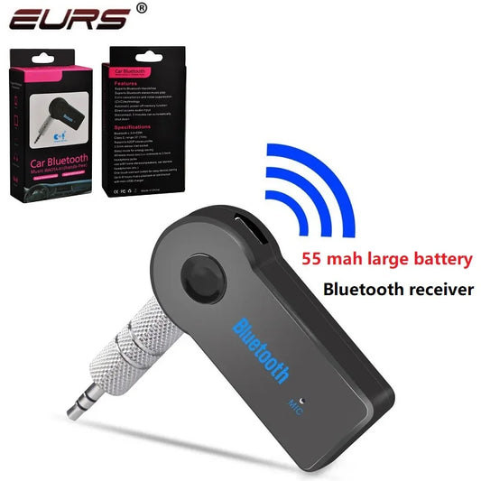 EURS 2 in 1 Wireless Bluetooth Audio Receiver Transmitter Adapter 3.5mm Jack For Car PC Headphone Music Audio Aux Reciever