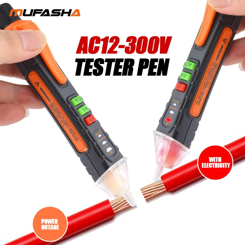 MUFASHA Non-Contact Voltage Detector Electrical Pen AC Voltage Tester Smart Breakpoint Finder 12-1000V