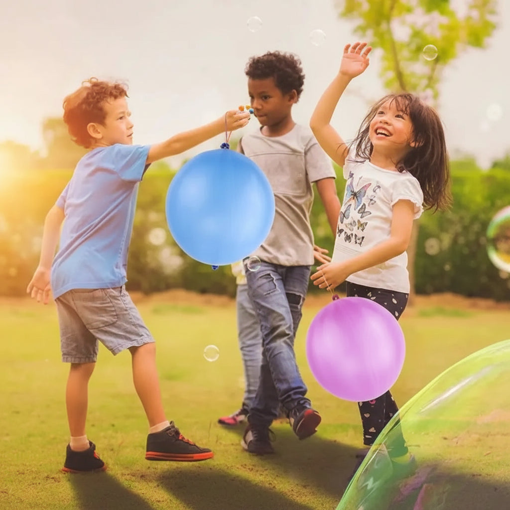 Jeu 10Pcs Punch Balloons with Rubber Band 18inch Thicken Fun Ballon Birthday Party Baby Shower Kids Daily Games Wedding Decoration