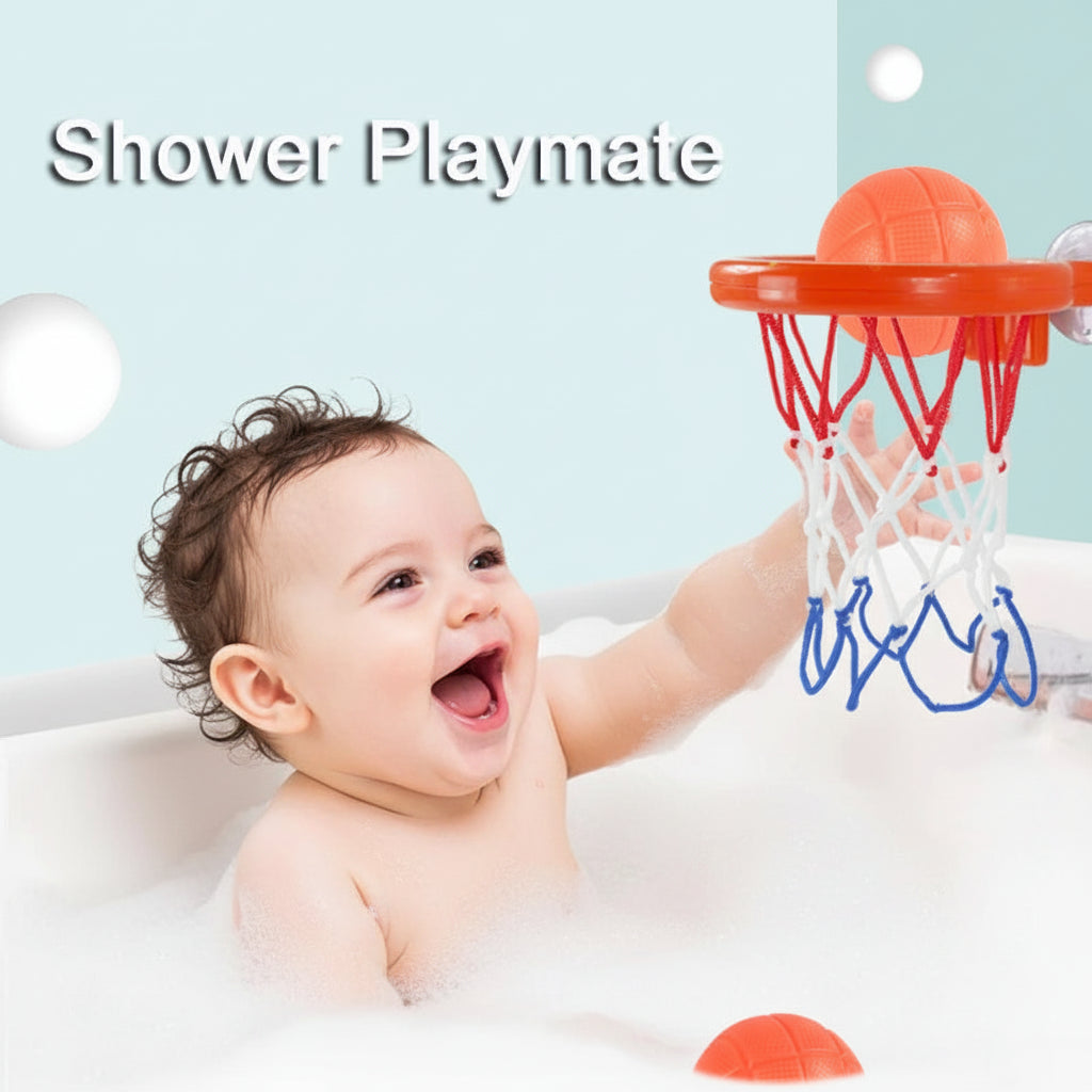 Jeu Baby Bath Toy Mini Shooting Basket Frame Toys Bathtub Shooting Basketball Play Water Game Toy Set with 3 Balls for Kids Children