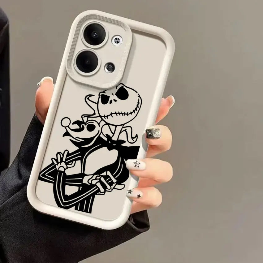 The Nightmare Before Christmas Jack Sally Skellington Phone Cases For Oppo Reno 14 13 12 11 F 10 6 7 8 Pro Plus 8T 7Z Soft Cover