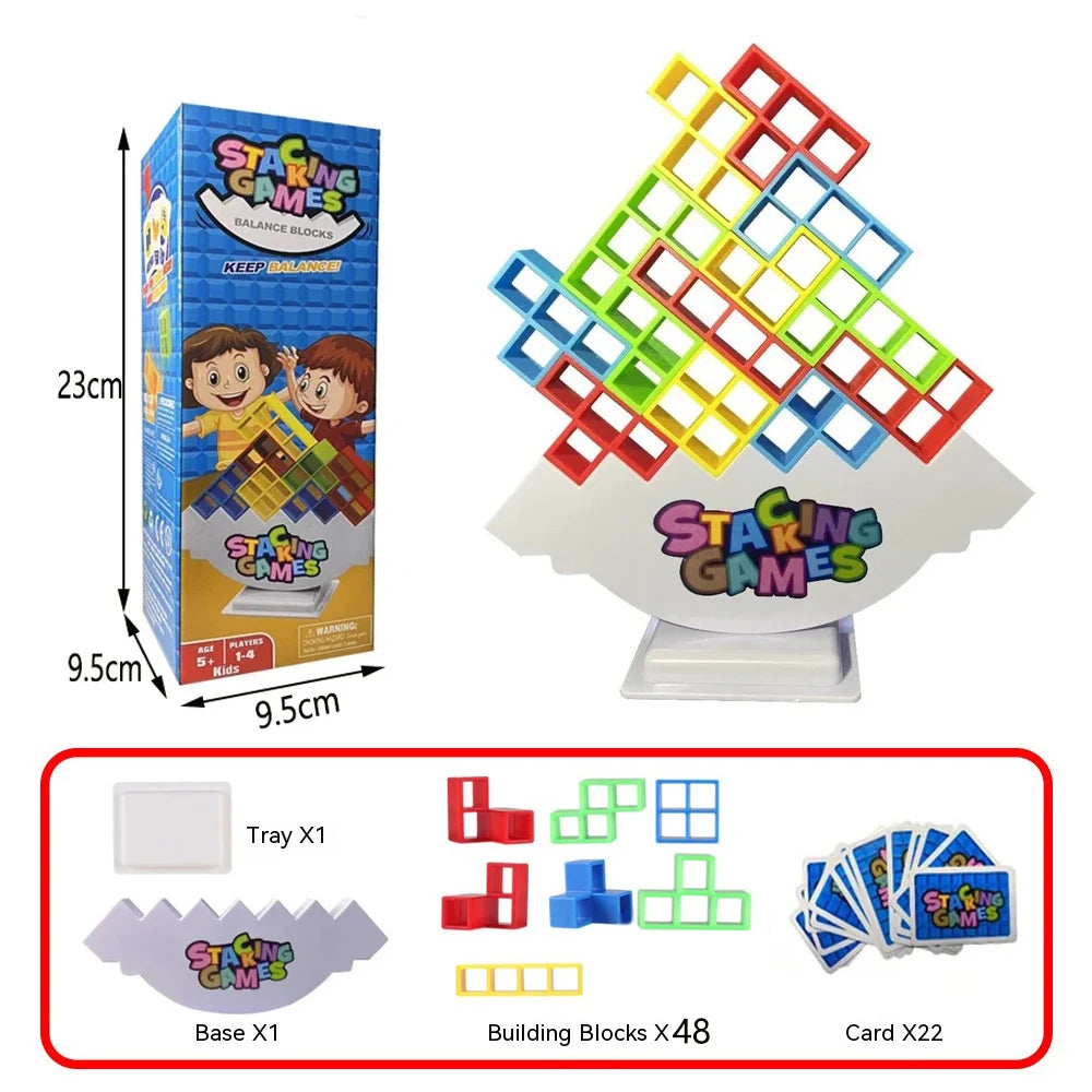 Jeu Building Block Brick Toy Balance Stacked Tetra Tower Game Swing High Russian Building Blocks Stack Kid Desktop Toy