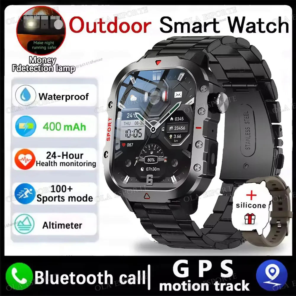 2025 New LED Men's Smartwatch Bluetooth Talking Smartwatch Multi Sport Mode Health Monitor Outdoor Sport Smart Watch For Android