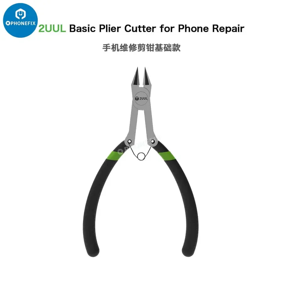 2UUL DA83 Precision Basic Cutting Pilers Mini Anti-Slip Handle Pilier for Mobile Phone Screen Frame Cutting Removing PCB Repair