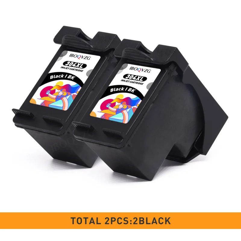 IBOQVZG 304XL Ink Cartridge For HP304 For HP 304 XL Deskjet ENVY Officejet 2620 2630 2632 3730 5020 5032 Printer