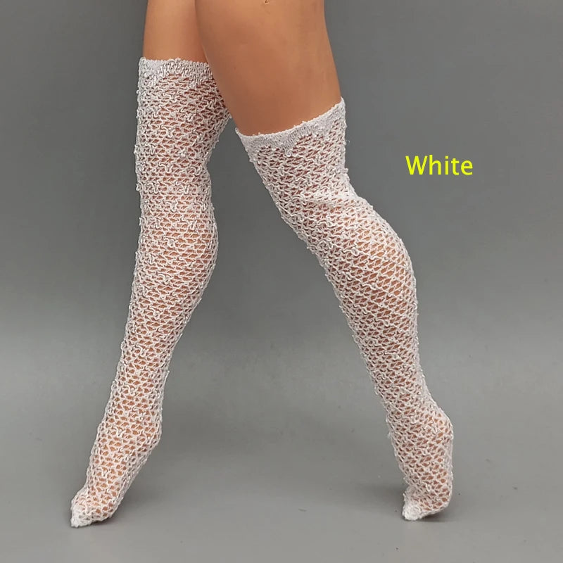 Suitable 25CM Winter Dolls Fishnet Stockings Rainbow Striped Socks For Dolls Girls Christmas Gift