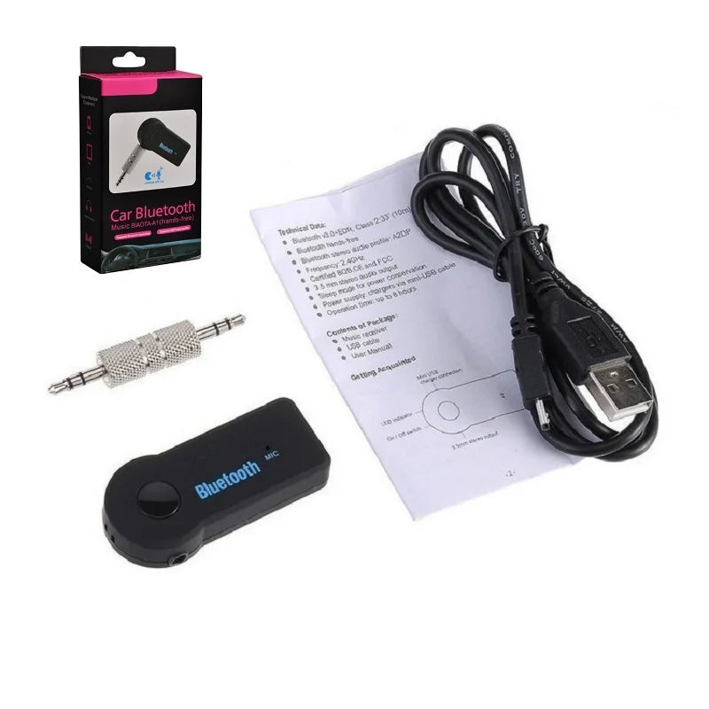 EURS 2 in 1 Wireless Bluetooth Audio Receiver Transmitter Adapter 3.5mm Jack For Car PC Headphone Music Audio Aux Reciever