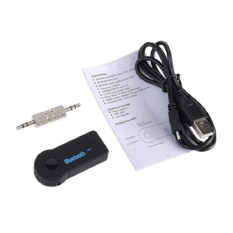 EURS 2 in 1 Wireless Bluetooth Audio Receiver Transmitter Adapter 3.5mm Jack For Car PC Headphone Music Audio Aux Reciever