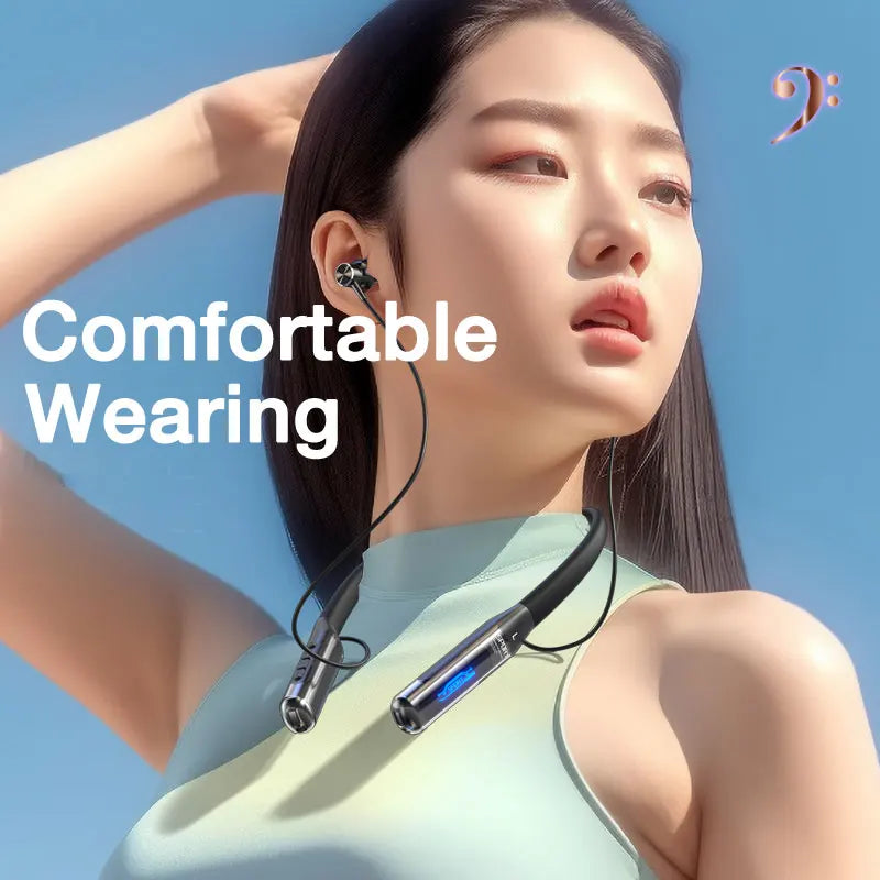 EARDECO 80 Hours Endurance Bluetooth Headphone with Microphone Wireless Headphones Bass Stereo Neckband Earphones Bluetooth 5.3