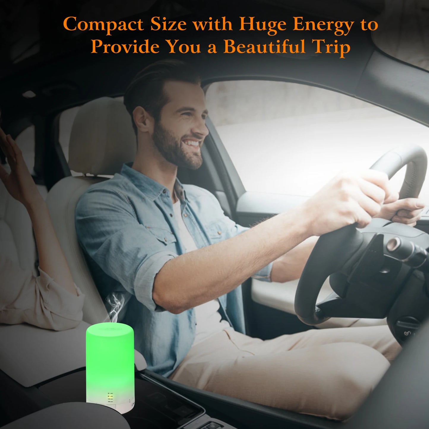 Mini Ultrasonic Aroma Essential Oil Diffuser 7 Color LED Lights 4 Timer Settings Cool Mist Humidifier for Office Home Room