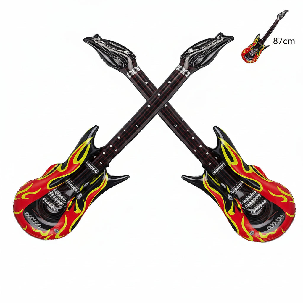 Jeu Guitar Balloons Bass Ballon Band Inflated Toys For 80s 90s Party Decor Rapper Hip Hop Birthday Party Music Ballon Toy