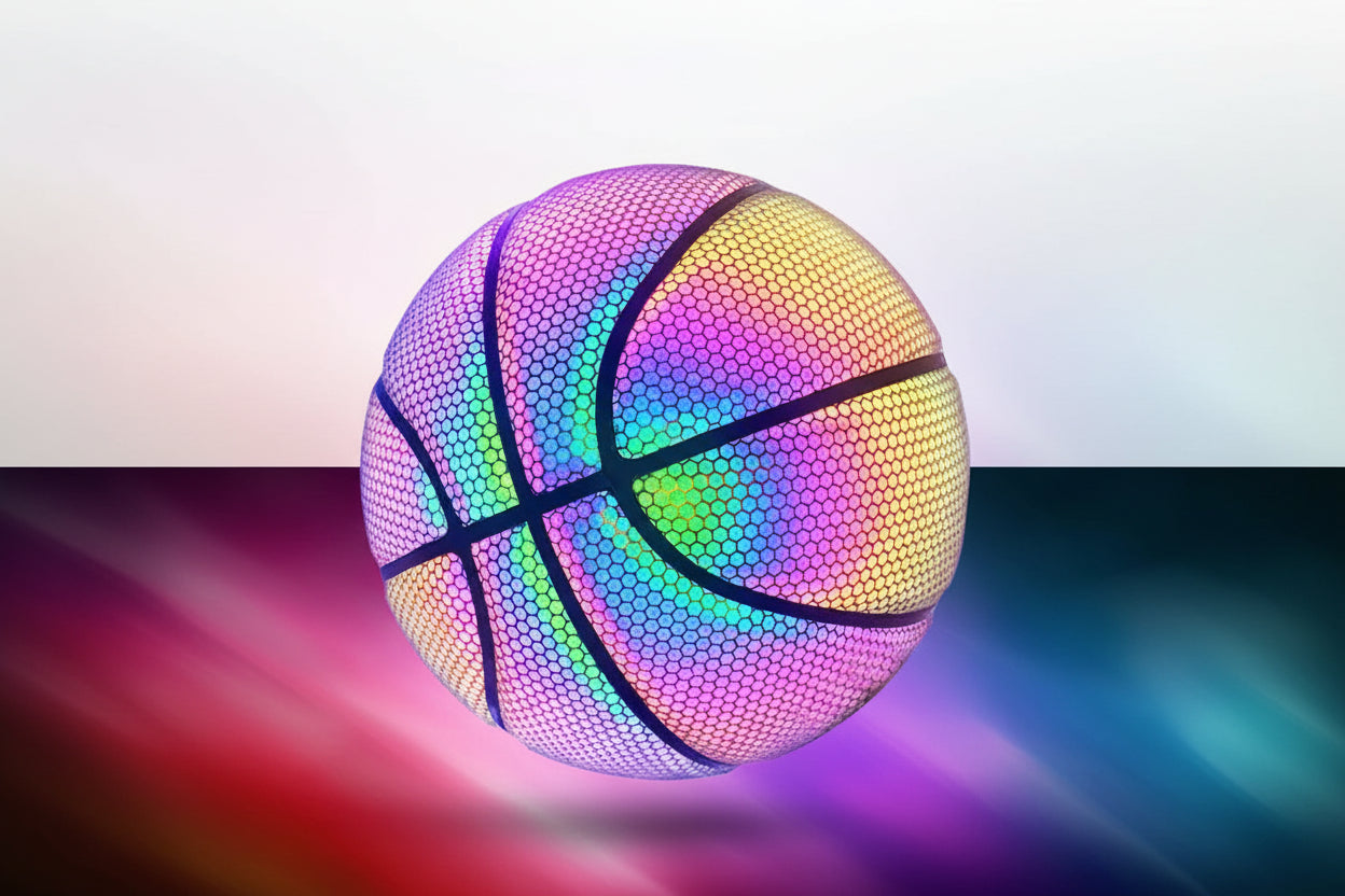 Jeu Basketball Holographic Glowing Reflective Basketball Luminous Glow Basketball