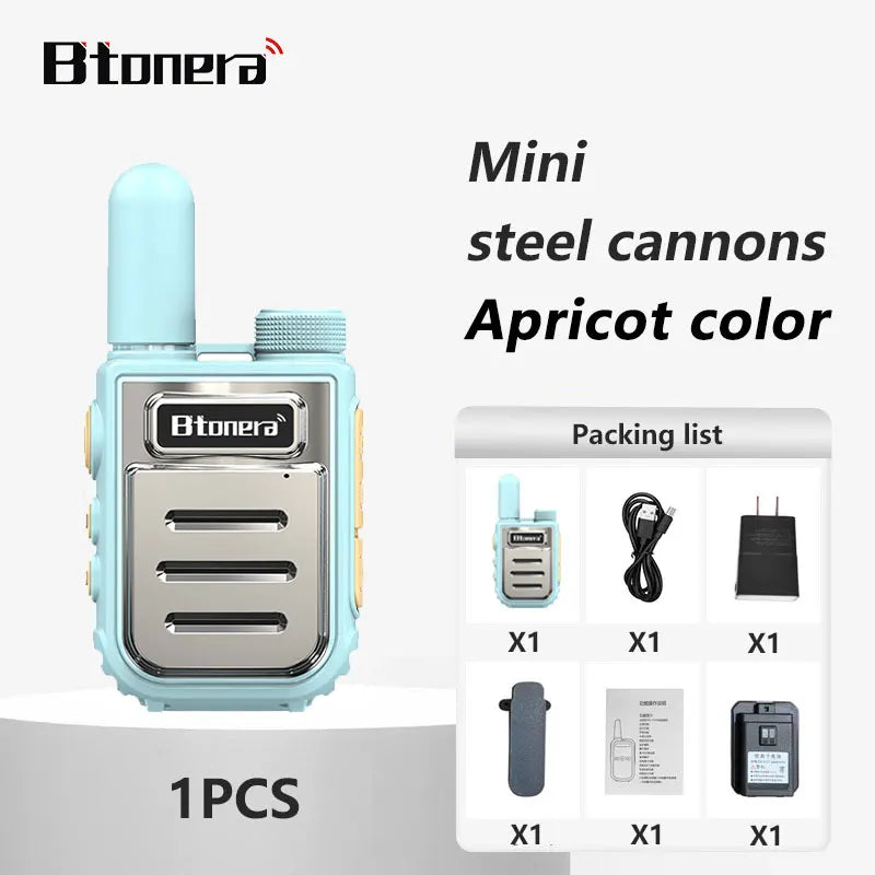 BTONERRA BT230 Mini Walkie Talkie TYPE-C Rechargeable  Handheld  1-3km Radio Transceiver Interphone Child Christmas Toys Gifts