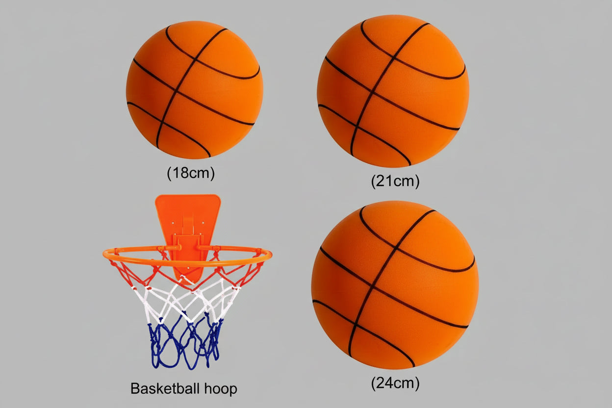 Jeu Kids Bouncing Mute Basketball 18/21/24CM Indoor Silent Basketball Foam Balls 3/5/7 Size Basketball High-Resilience Basket Ball