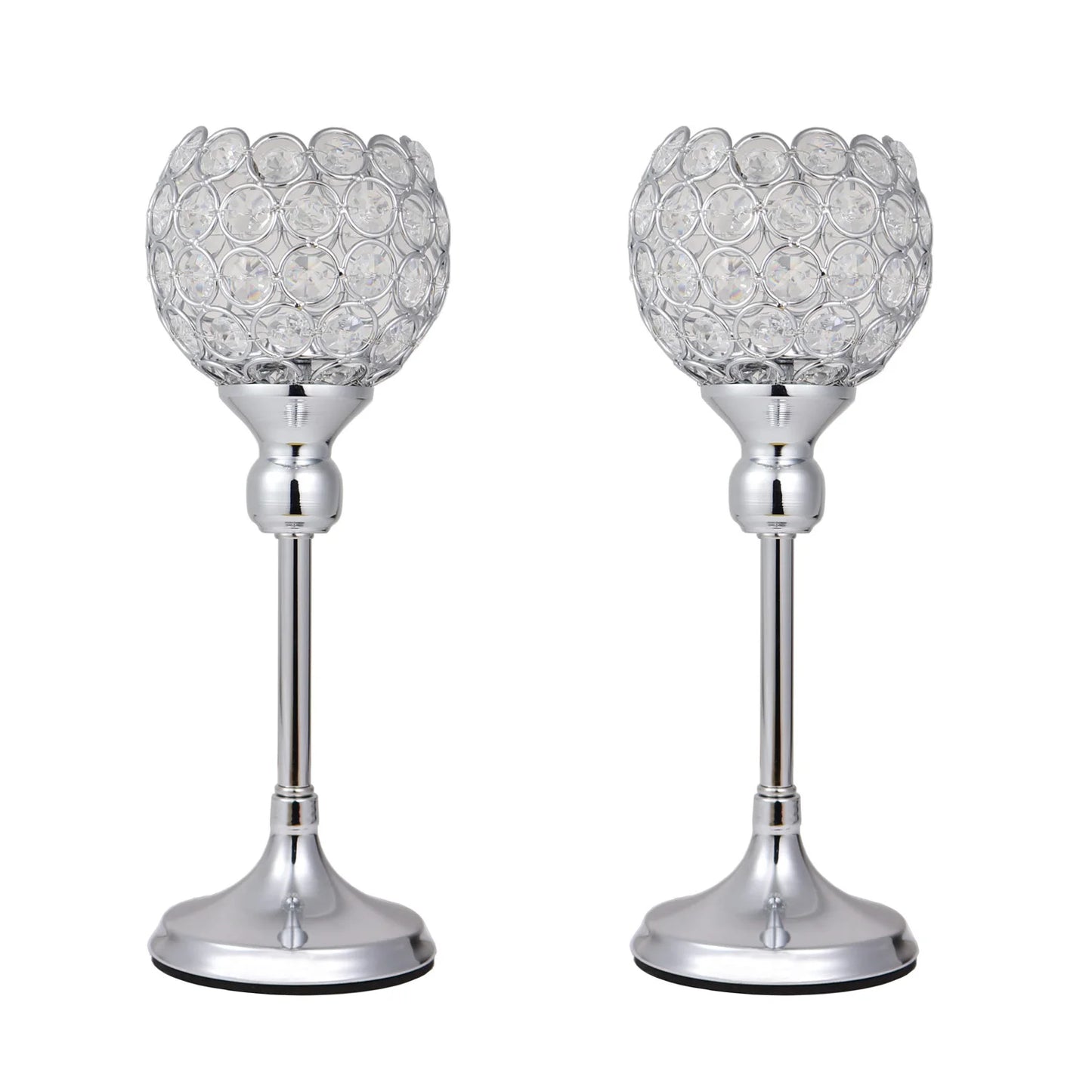 Crystal Tealight Candle Holders, Metal Glass Candlesticks, Wedding Table Centerpiece, Christmas Party, Home Decoration