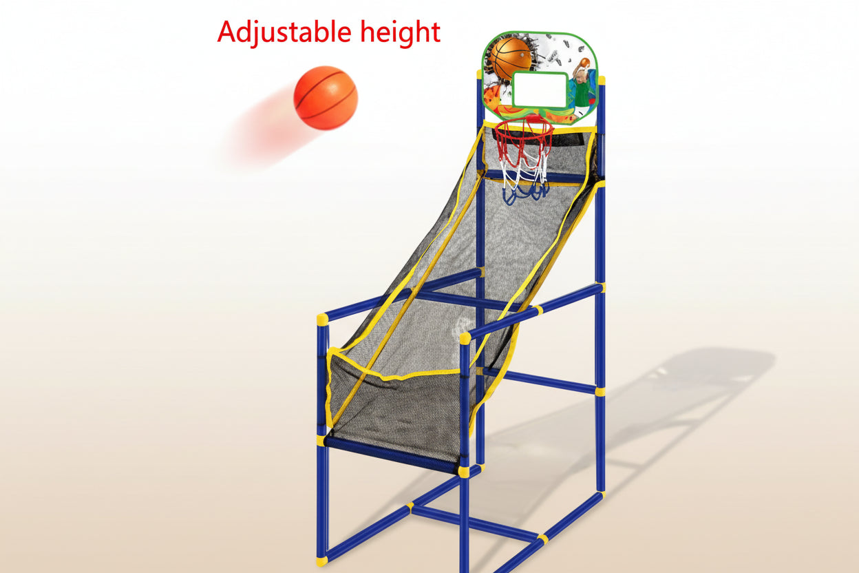 Enjoyable Arcade Basketball Game Set - Indoor/Outdoor Dual Play, Easy Setup with Pump & Balls, Ideal Holiday & Birthday Gift