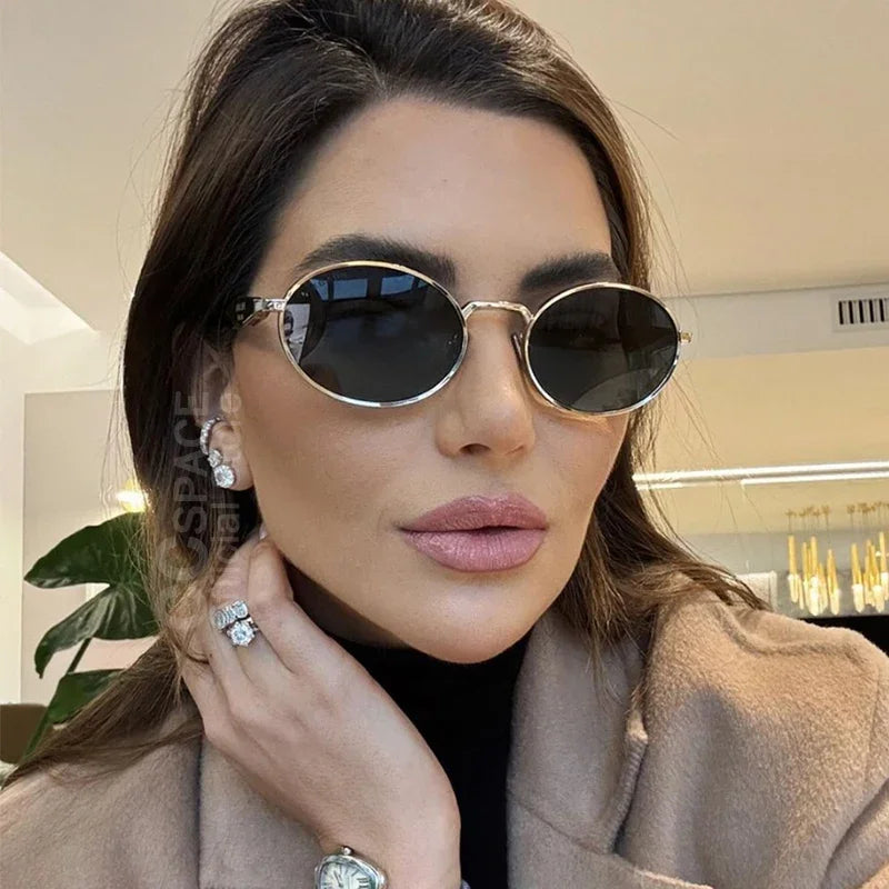 lunette de soleil luxe Sunglasses Female 2024 Sun eyeglass WOMEN Retro Punk Eyewear Vacation Sand Party 301161