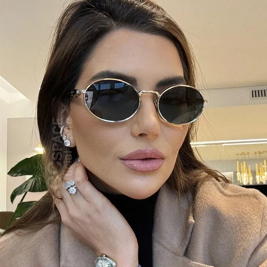 lunette de soleil luxe Sunglasses Female 2024 Sun eyeglass WOMEN Retro Punk Eyewear Vacation Sand Party 301161