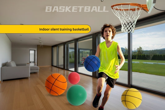 Jeu Bouncing Mute Ball Indoor Silent Basketball 21/24/30cm Foam Basketball Silent Soft Ball Air Bounce Basket Ball Kids Toy